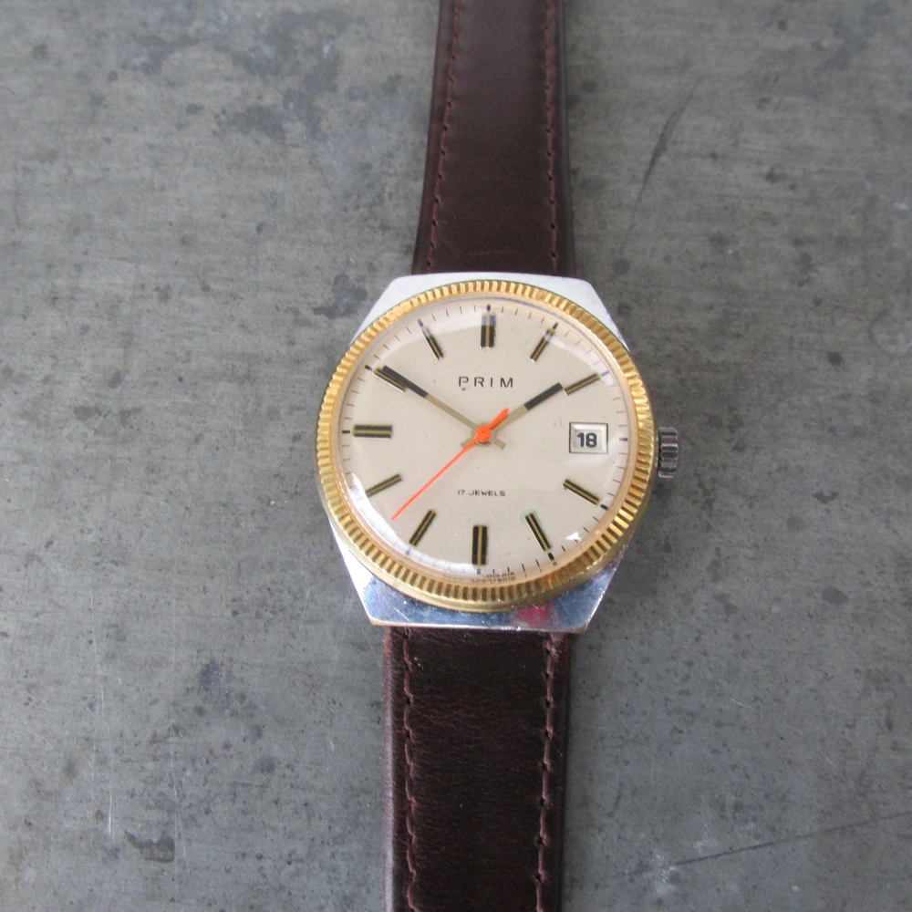 Náramkové hodinky PRIM ala "Rolex" z 1981, s datumem