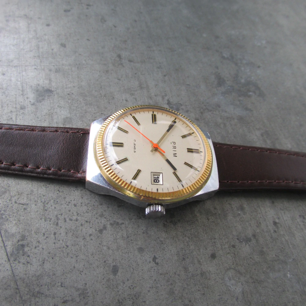 Náramkové hodinky PRIM ala "Rolex" z 1981, s datumem