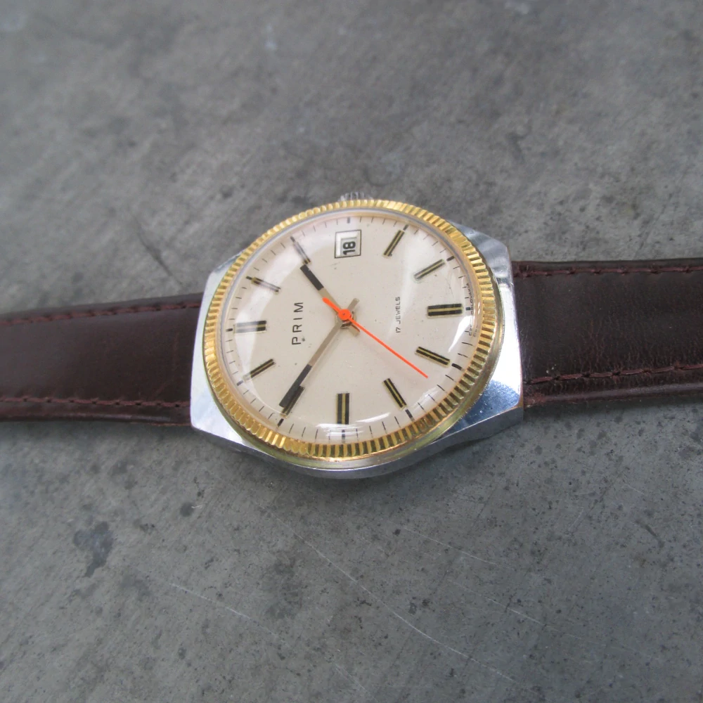 Náramkové hodinky PRIM ala "Rolex" z 1981, s datumem